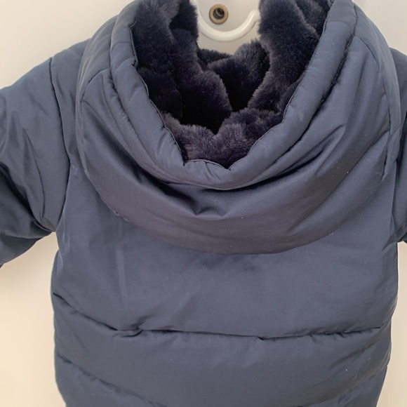 Jacadi Baby Boy Navy Blue One Piece Snowsuit 12M - Picture 11 of 13